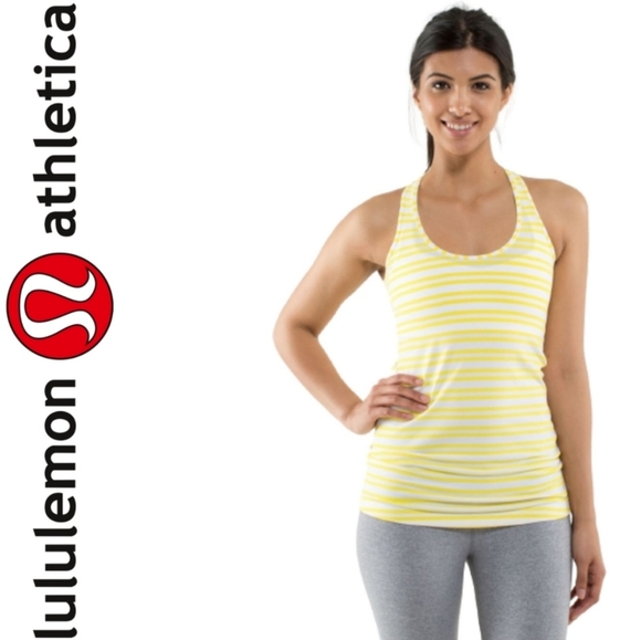 Lululemon Cool Racerback Twin Stripe Sizzle - Picture 1 of 4